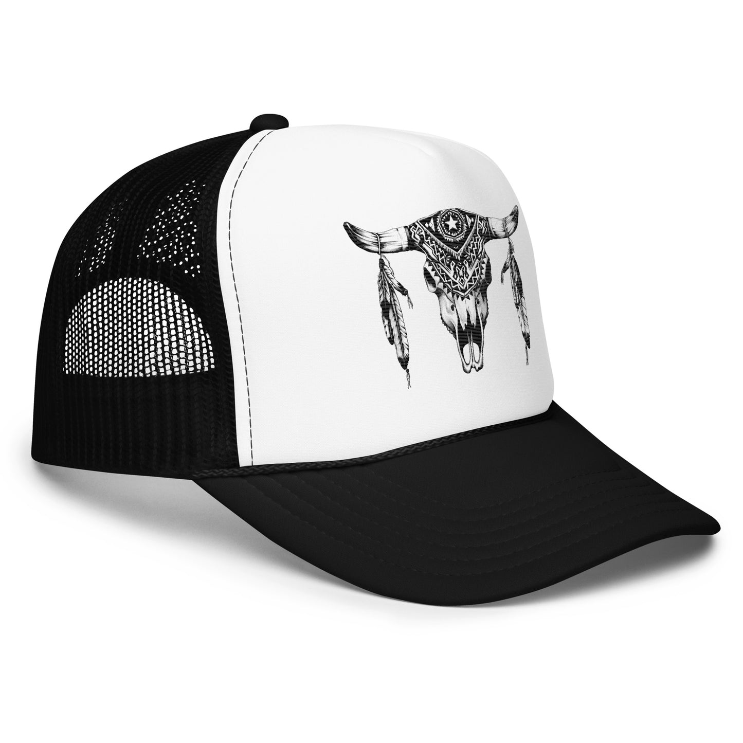 Cow Skull Foam Trucker Hat
