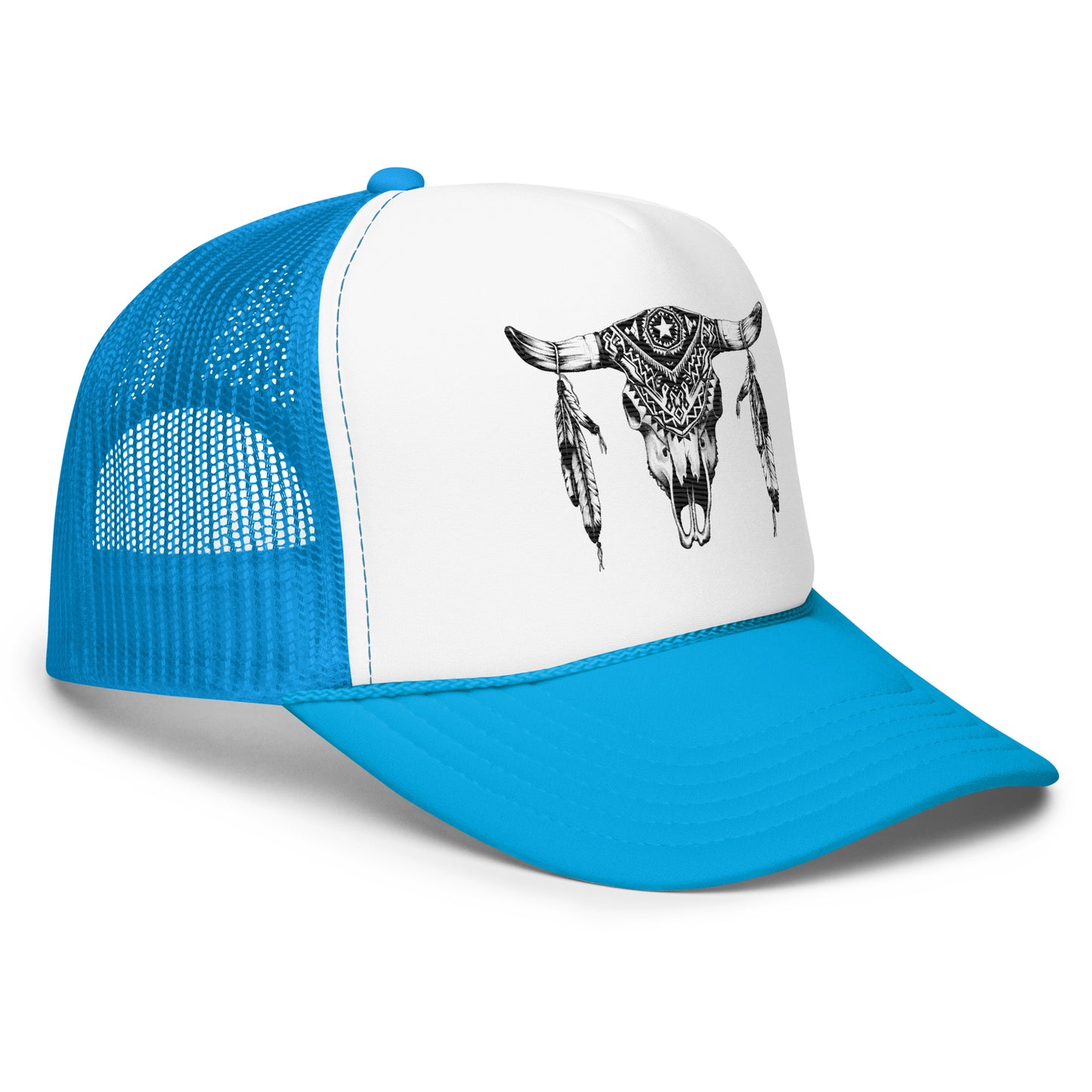 Cow Skull Foam Trucker Hat