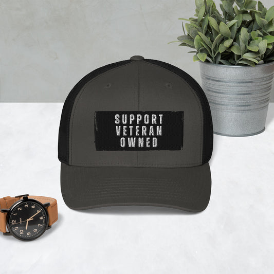 “Support Veteran Owned” Trucker Cap