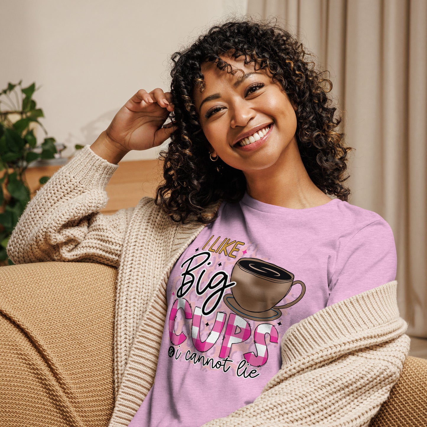 “I Like Big Cups” Women's Relaxed T-Shirt